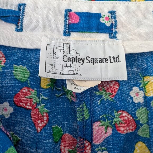 Modcloth Vintage - Strawberry Cotton Skirt by Copley Square Ltd - 1970s - Picture 4 of 8